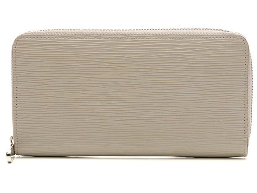 LOUIS VUITTON Zippy Wallet Epi Leather Gray Yellow Zip Long